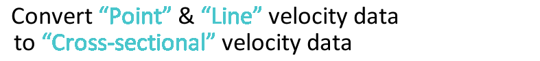 Convert “Point” & “Line” velocity data to “Cross-sectional” velocity data